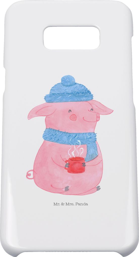 Mr. & Mrs. Panda Samsung Galaxy S8 plus Handyhülle Schwein Glühwein - Weiß - Geschenk, Handy Case, Punsch, Cover, Glühschwein, Hülle, Weihnach...