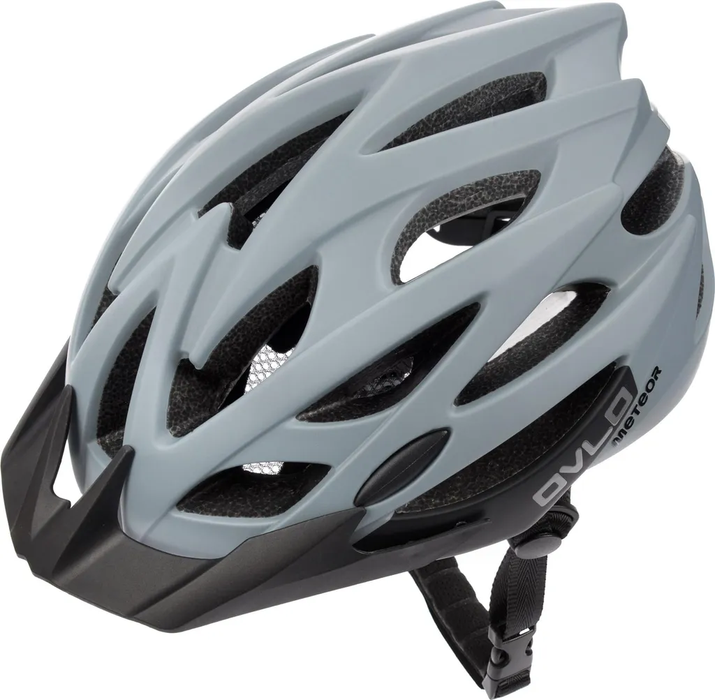 meteor Casque de vélo Ovlo Gris M 55-58 cm pour VTT et Roller Adultes