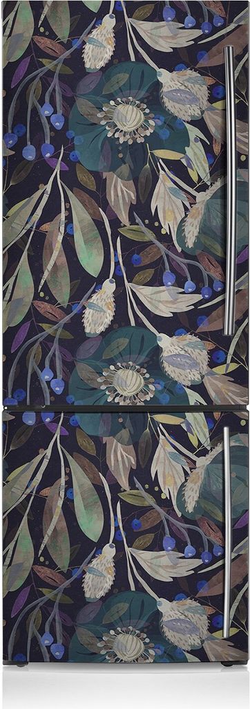 Magnetfolie Magnete Küche Kühlschrank Dekoration 70x190 cm - Botanisches Muster
