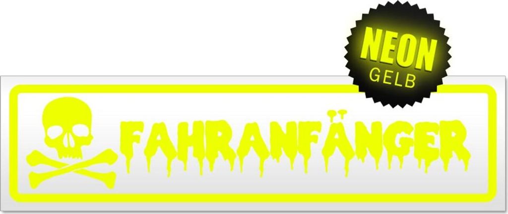 Fahranfänger Totenkopf Magnetschild Schild magnetisch