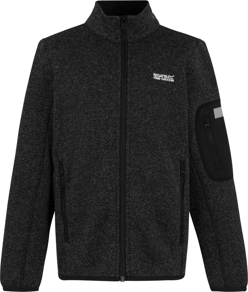Regatta - "Newhill" Fleecejacke für Kinder, Durchgehender Reißverschluss RG12148 (146-152) (Schwarz)