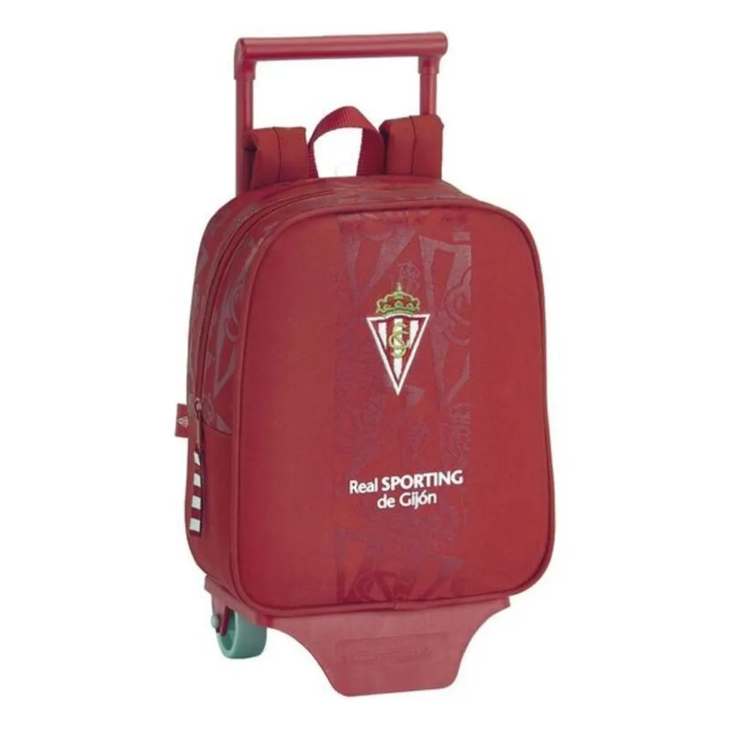 Safta Sporting Gijon Corporate 6L Trolley Rosso - Zaino con Ruote