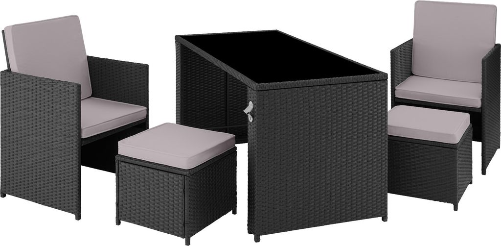 TecTake 404330, Czarny, Szary, 2 siedz., Dorośli i dzieci, Zdjęcie produktu 