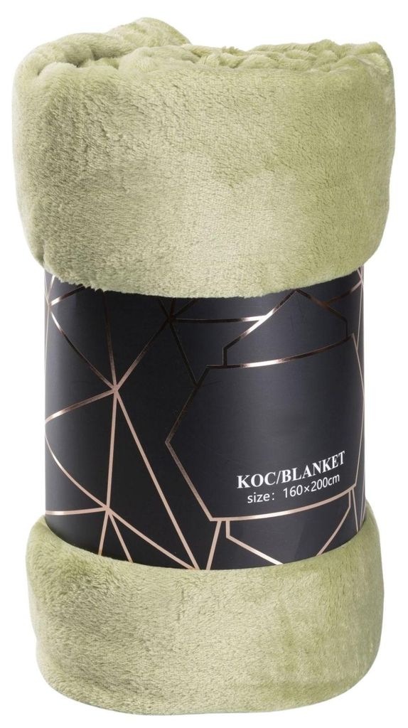 HowHomely Wohndecke Kuscheldecke 160 x 200 cm grün Decke Produktbild 