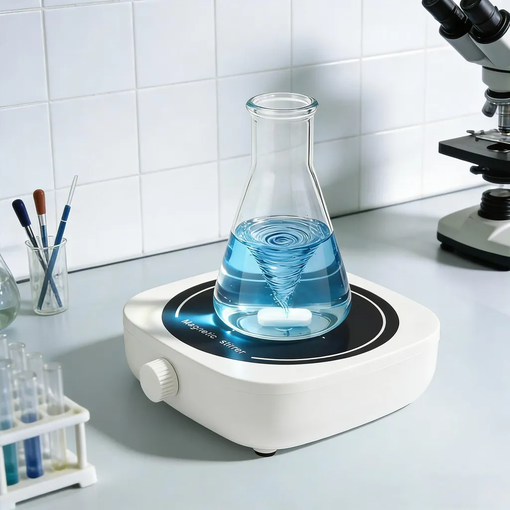 Agitateur magnétique pour cosmétiques maison et chimie noir