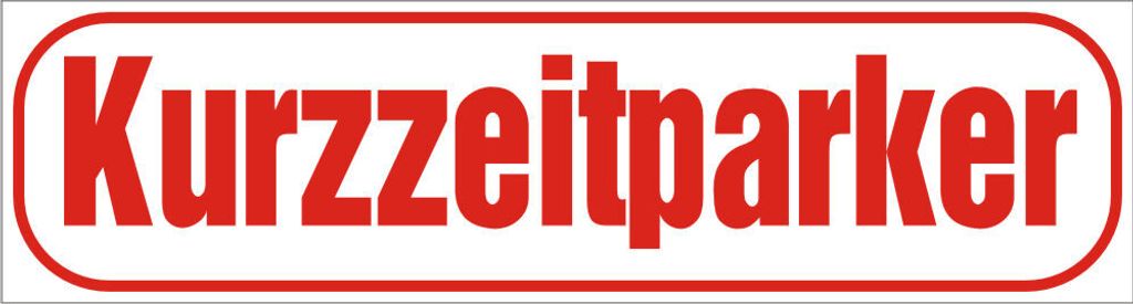 INDIGOS UG - Magnetschild "Kurzzeitparker" 30 x 8 cm - Magnetfolie für Auto / LKW / Truck / Baustelle / Firma