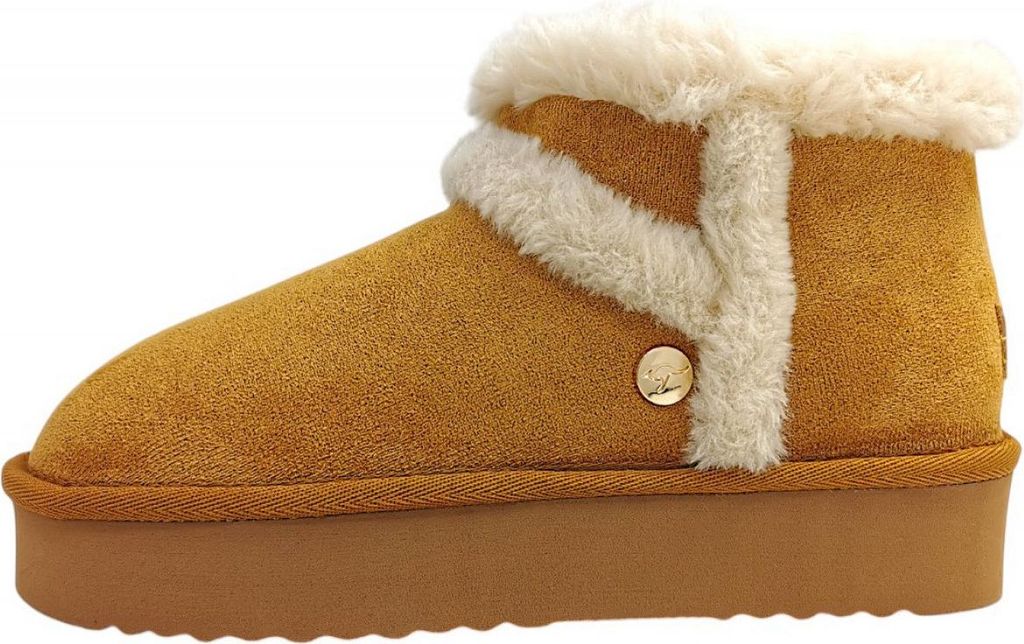 KangaRoos K-UW Platform Damenschuhe Stiefel Gefüttert Winterstiefel Braun Freizeit, Schuhgröße:38 EU