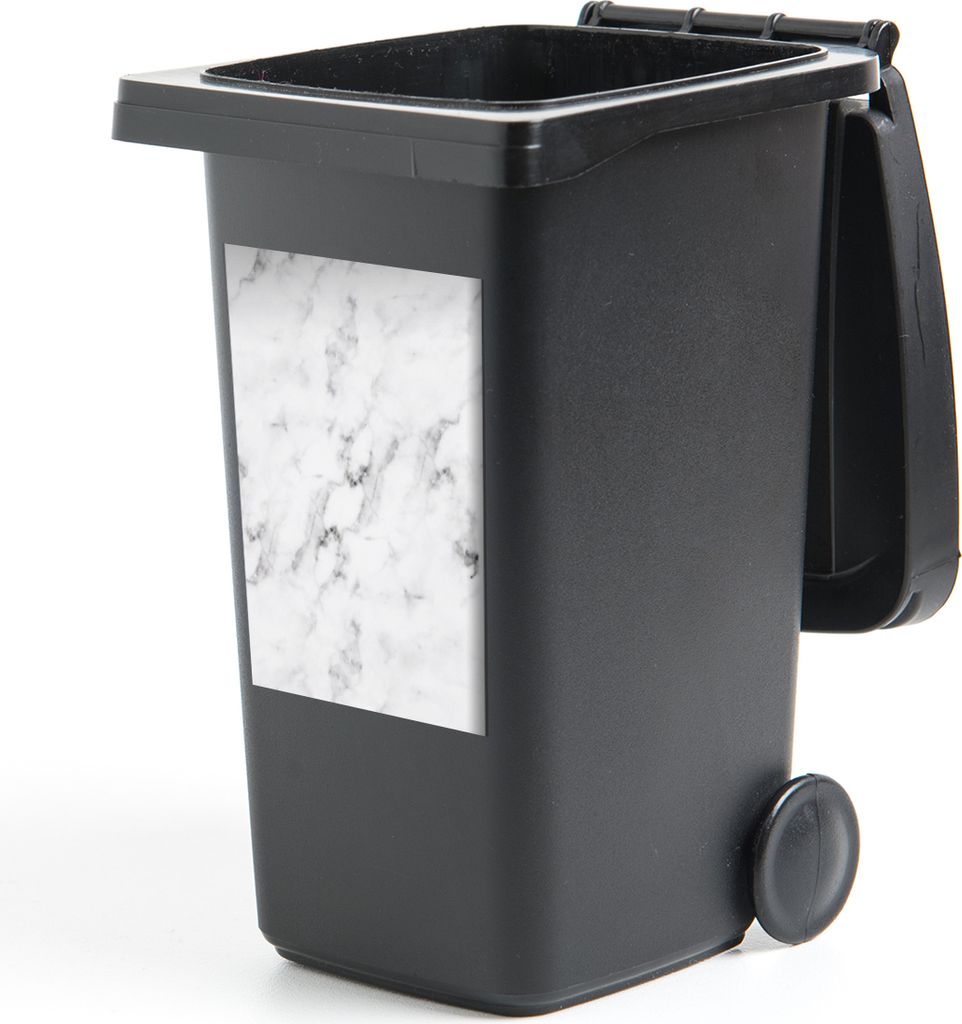 MuchoWow Mülltonnenaufkleber Marmor - Luxus - Weiß - Grau - Marmoroptik 40x60 cm - Mültonnen-sticker - Sticker - Aufkleber für die Mülltonne