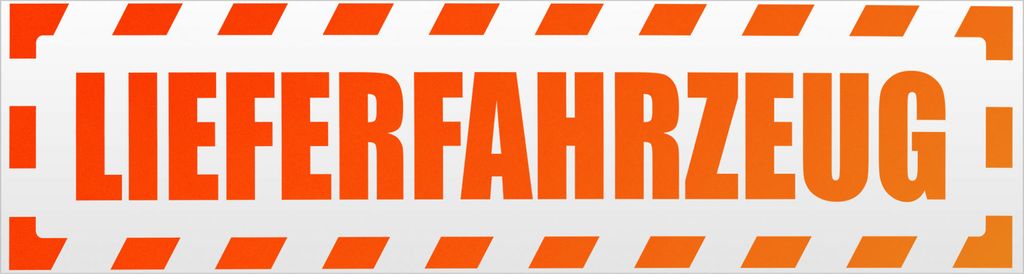 Kiwistar Lieferfahrzeug gestreift Magnetschild Schild magnetisch - 20cm Neonorange - Magnetfolie für Auto PKW Kfz