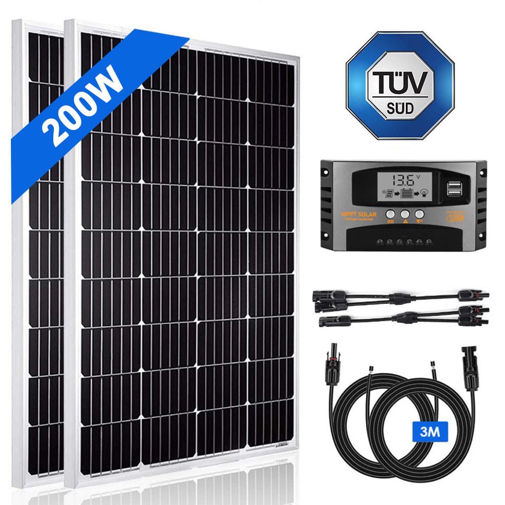 200 Watt 12 Volt Solar Set Solaranlage