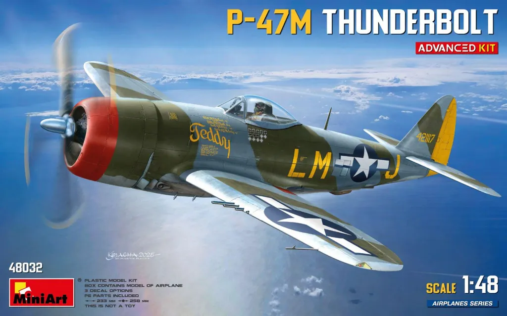 Maquette P-47M Thunderbolt Kit avancé 1:48 - Avion de chasse WWII