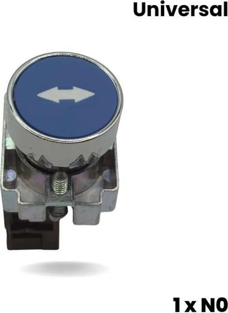 Bouton d'Ascenseur en Métal Bleu 2 Flèches Contact NO Ultra Résistant