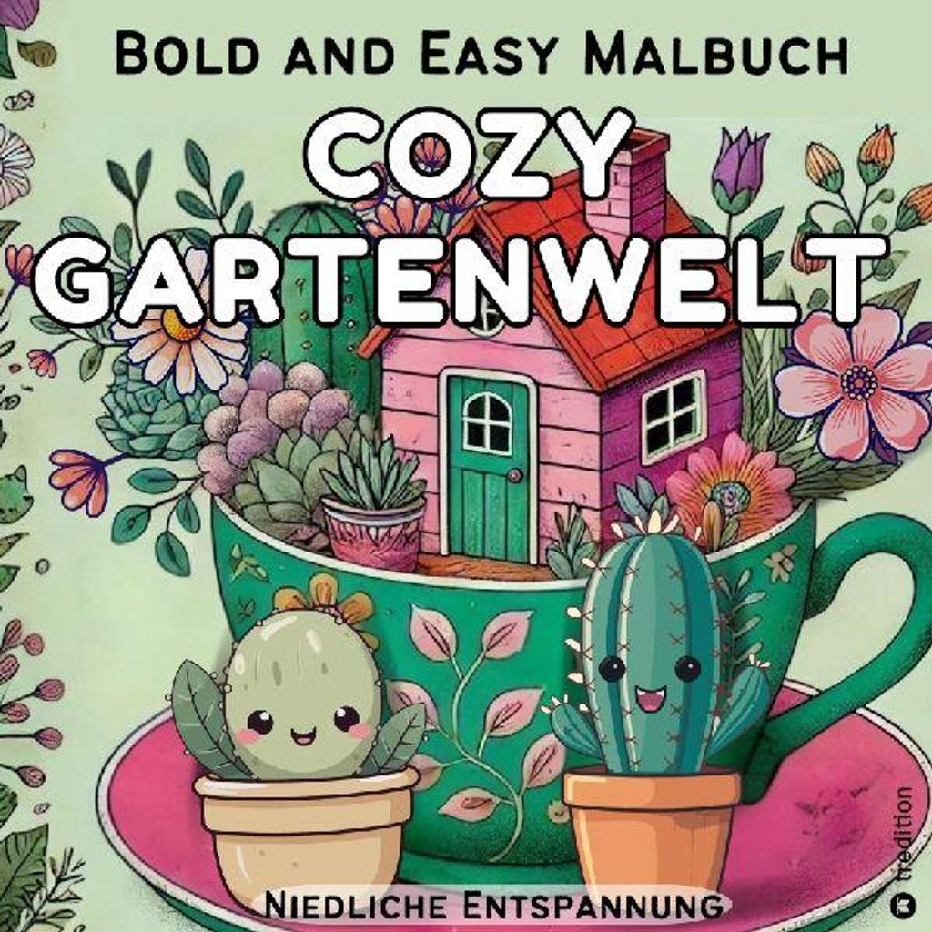 Cozy Malbuch für Erwachsene - Garten Malbuch mit Motiven Produktbild 