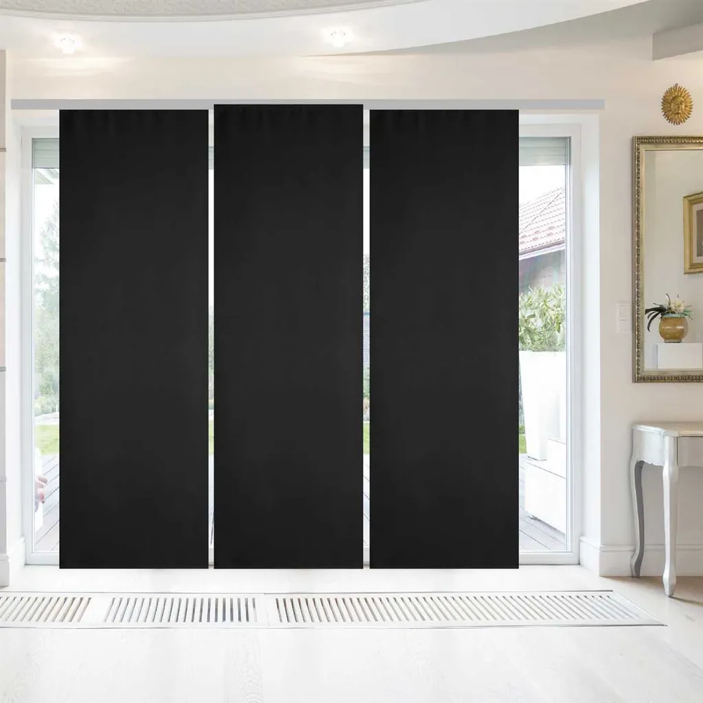 Tenda a pannello opaca / tenda scorrevole ( confezione da 3 ) con tecnologia - 60x245cm ( larghezza x lunghezza ), tenda pronta Alessia in molti colori