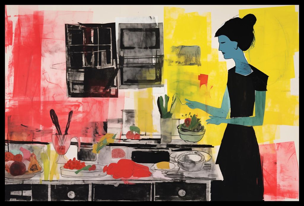 Plakat 60x40cm Kulinarische Überlegungen beim Kochen
