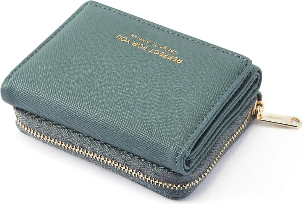 Idea Regalo: Portafoglio Donna Piccolo ANYWN Grigio Blu Capiente