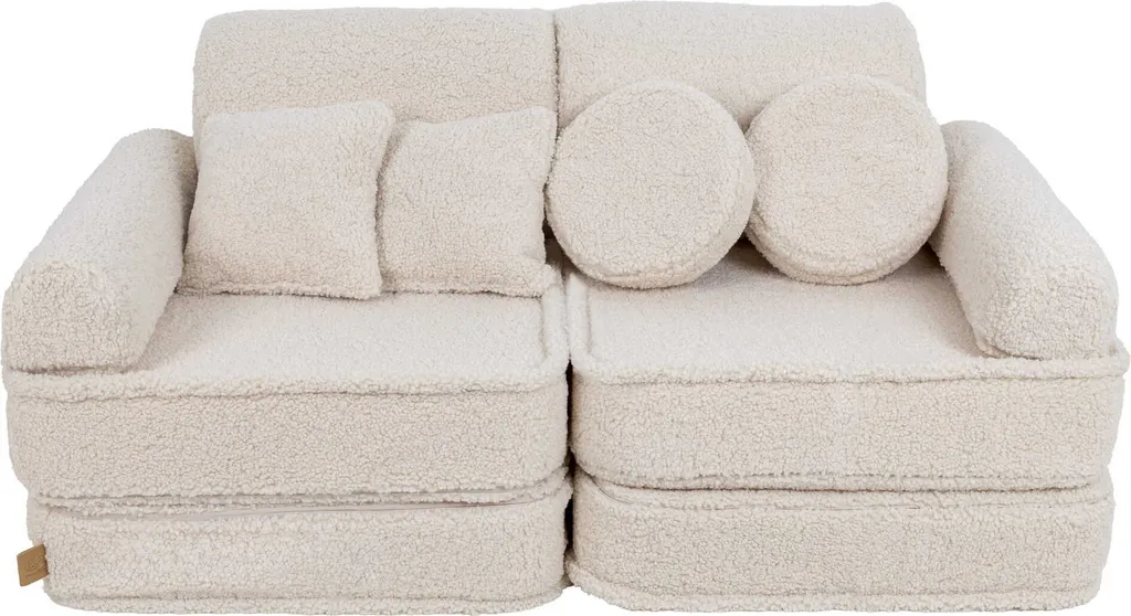 Canapé enfant déhoussable OEKO-TEX 120 cm peluche 10 pcs pour jeu et dodo