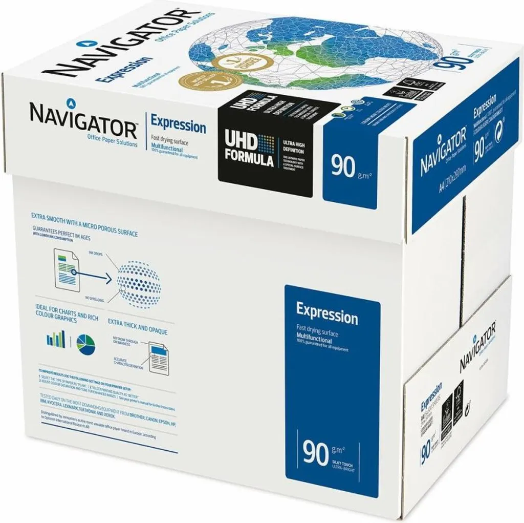 Papier Imprimante A4 Extra Blanc Navigator Expression 90g Haute Texture