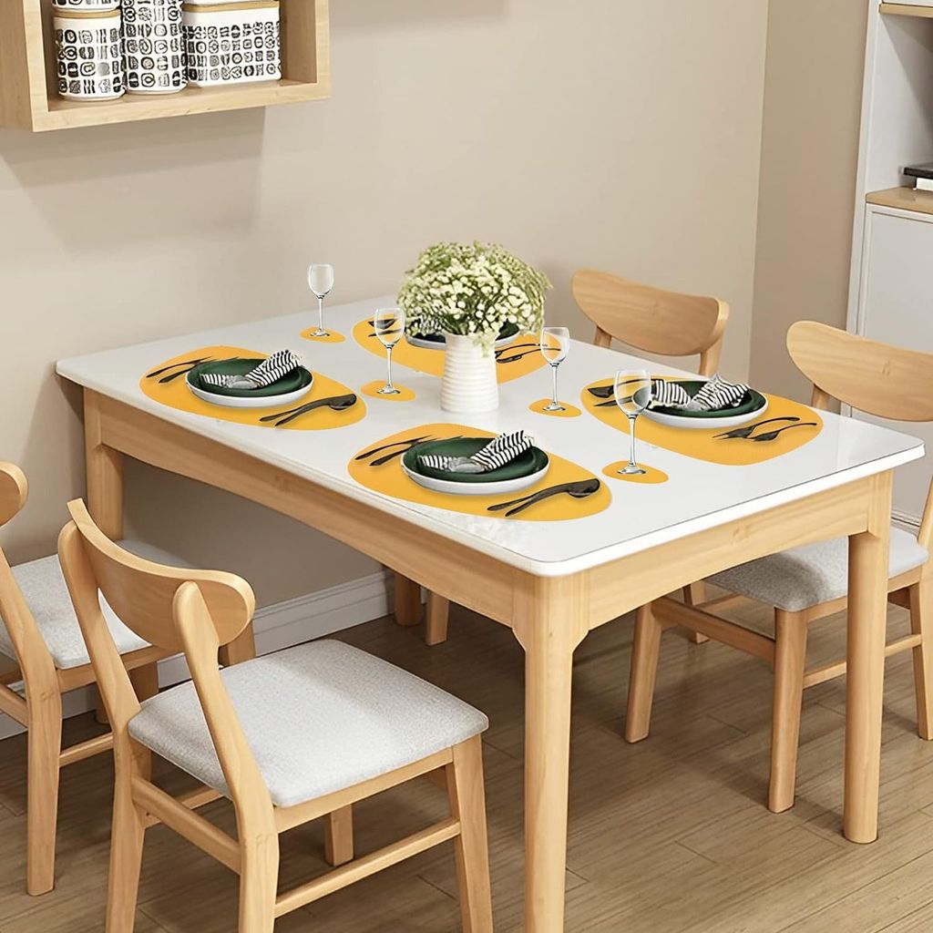 4er Set Platzset Tischsets und Untersetzer aus Leder Produktbild 12