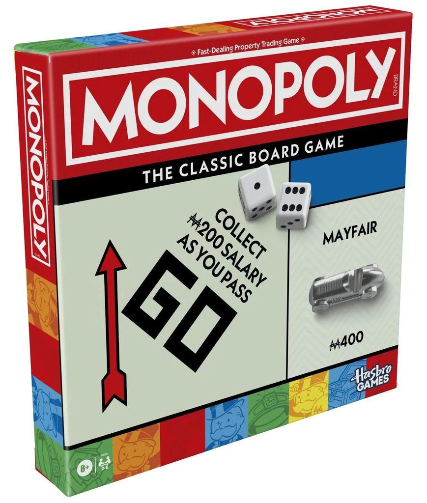 Hasbro Brettspiel Monopoly Classic - Familienspiel - Lernspielzeug
