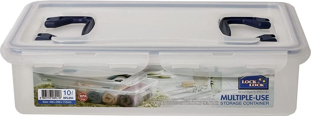 A clear, front-facing shot of a Lock&Lock storage container.