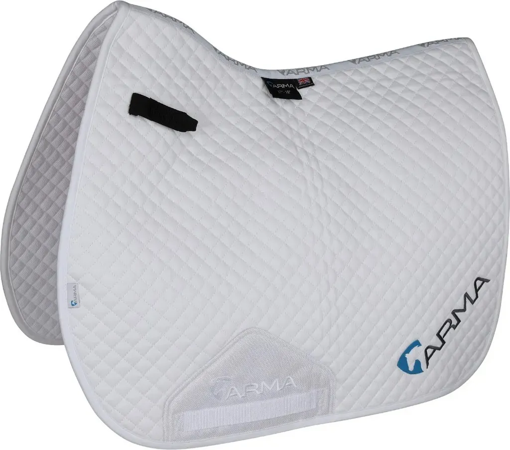 Fini les frottements : Tapis de selle ARMA ER1638 blanc 17-18 pouces
