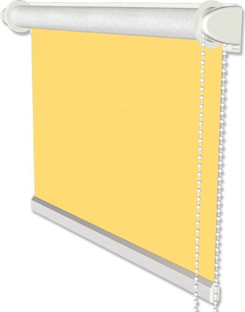 Interdeco Klemmfix Seitenzugrollo, Thermorollo Gelb Verdunkelung, Rollo Modell SZ3, Stoffbr. x Höhe 110 x 175 cm