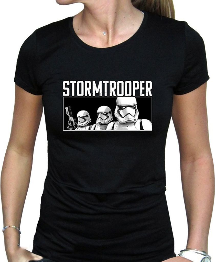 Star Wars Damen T-Shirt (Girlie): Darth Vader & Trooper Produktbild 