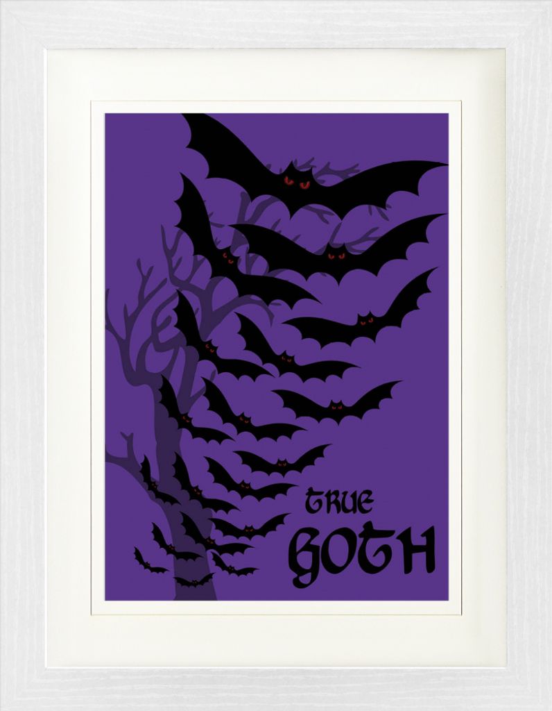 Fledermäuse Gerahmtes Bild Mit Edlem Passepartout | Wand-Bilder | Im Bilderrahmen - True Gothic (40 x 30 cm)