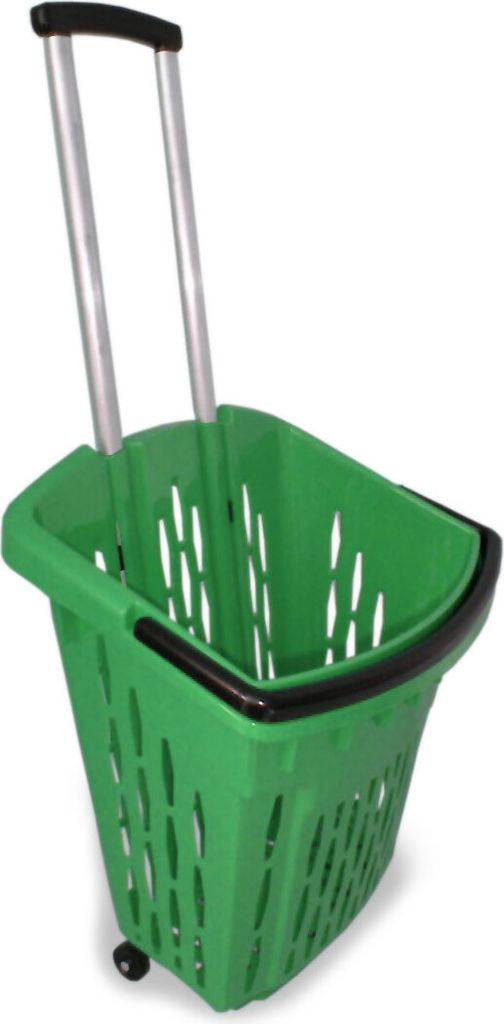 Einkaufstrolley Einkaufskorb m. Rollen ca.38L Grün