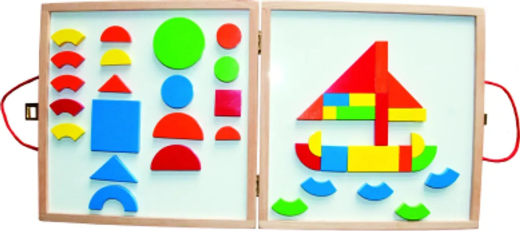 Mallette Créative Magnétique avec Formes Géométriques Colorées - Coffret - 4
