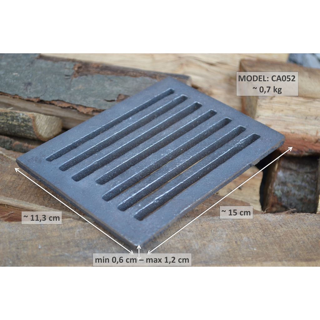 SEZAM - Ofenrost 15 x 11,3 cm Gusseisen Gussrost Kaminrost Produktbild 