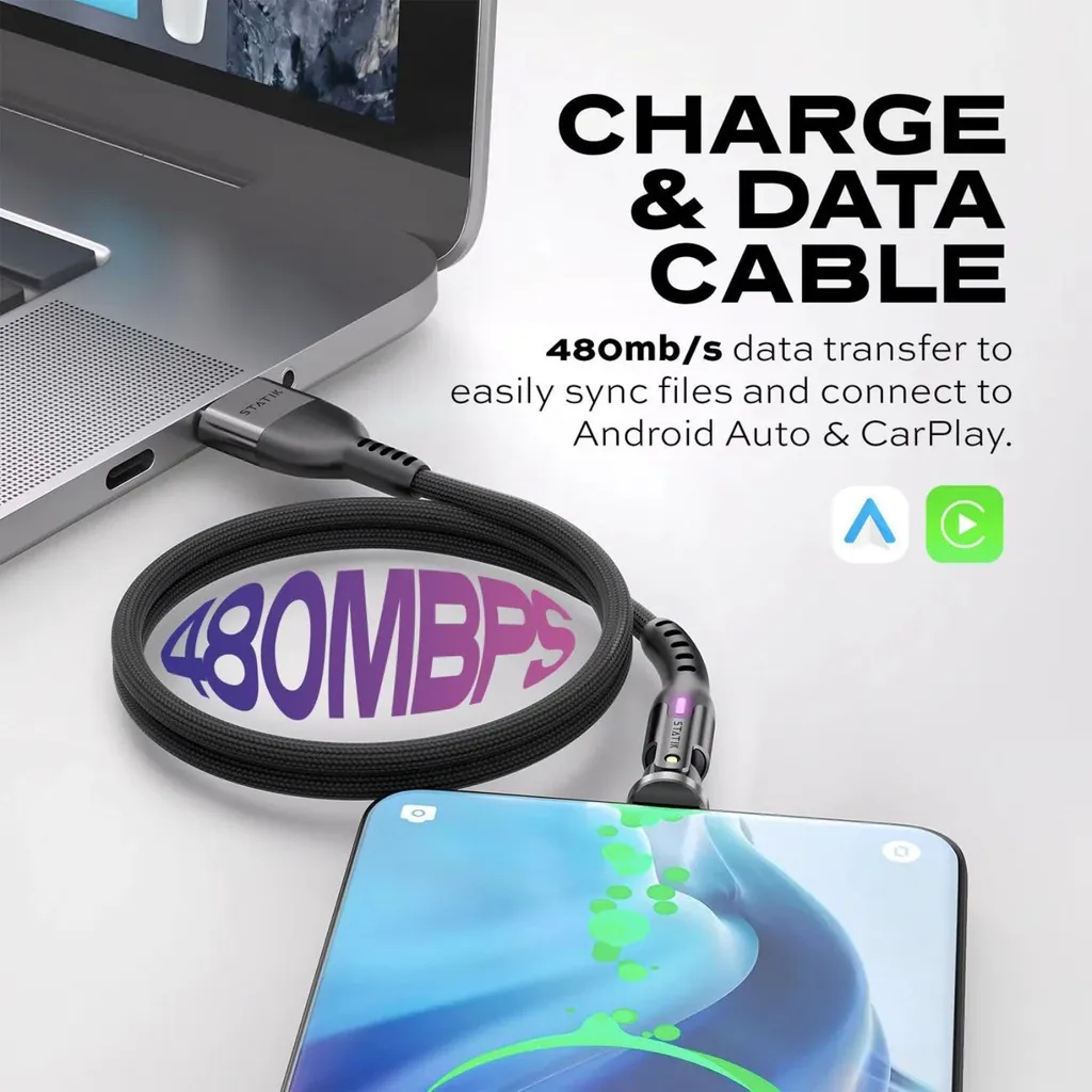 Câble USB-A vers USB-C 0,9m PowerPivot pour synchronisation rapide - 9