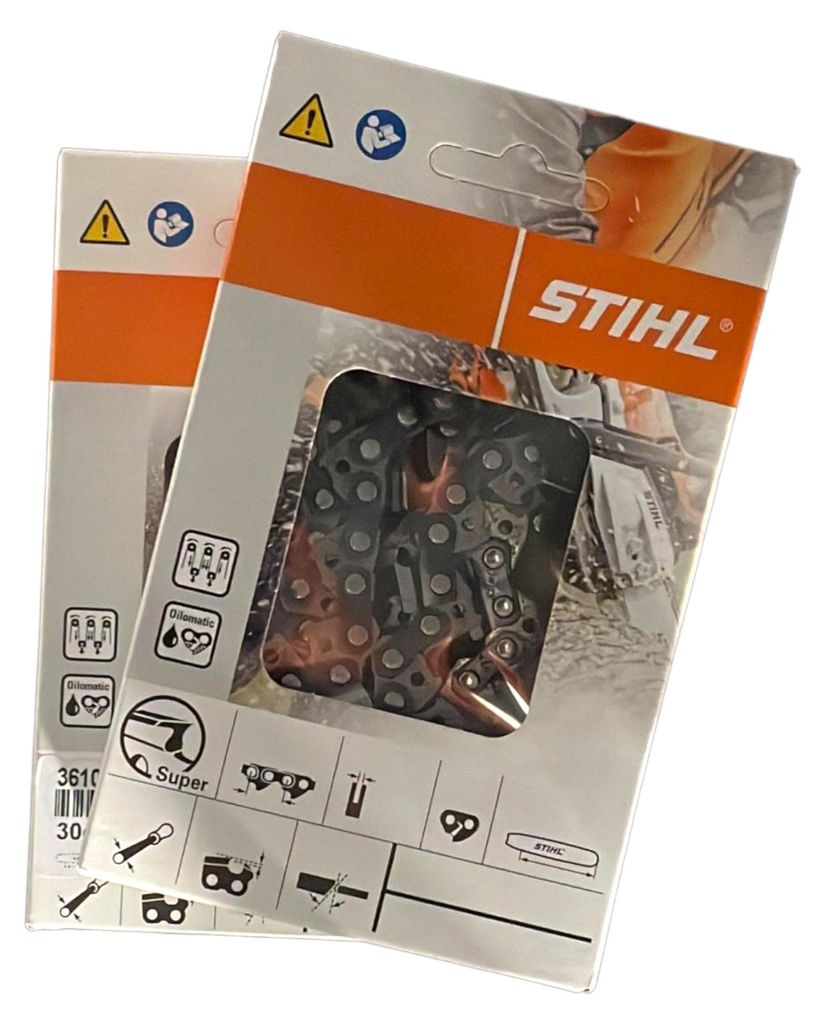 2 Stück Stihl Picco Super (PS) 3/8P 1.3 mm 55 TG Sägekette Vollmeissel 36170000055