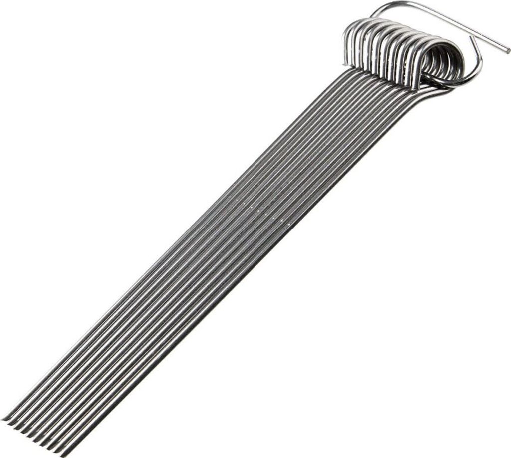 Fackelmann Rouladennadeln, Fleischnadeln, Metallspieße, Cocktailspieße aus rostfreiem Edelstahl (Farbe: Silber), Menge: 10 Stück