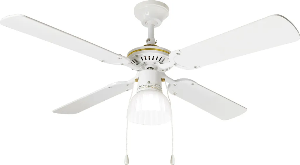 Ventilateur plafond chambre silencieux Perenz 7064B blanc 105 cm E27