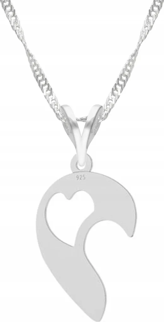 Ciondolo Cuore Spezzato Argento 925 - Design Minimalista Unisex