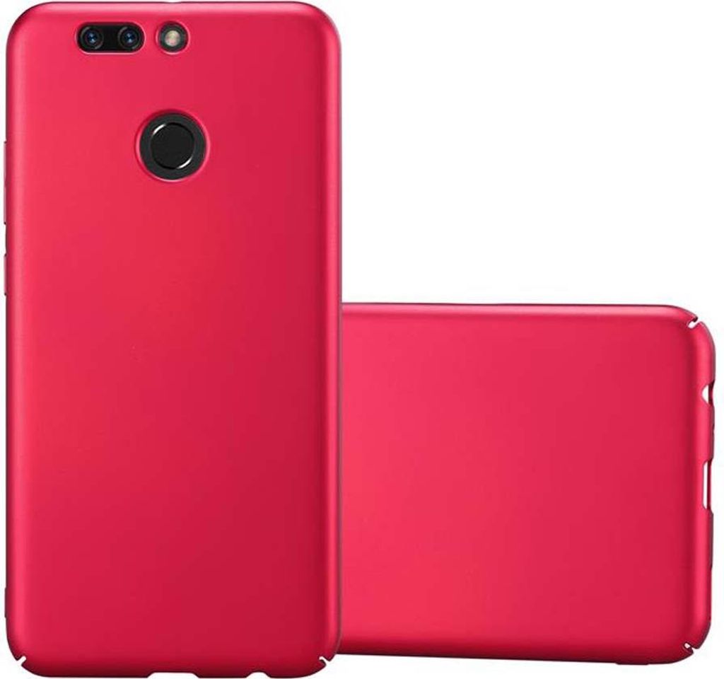 Cadorabo Hülle für Honor 8 PRO Schutzhülle in Rot Hard Case Handy Hülle Etui