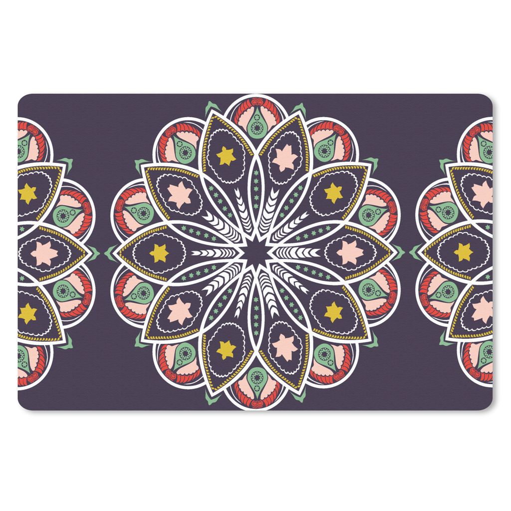MuchoWow Mauspad Mousepad Mandala - Stern - Entwurf 27x18 cm - Mousepads - Maus Mat - Pad - Mausunterlage - Büroartikel - Desk Matten