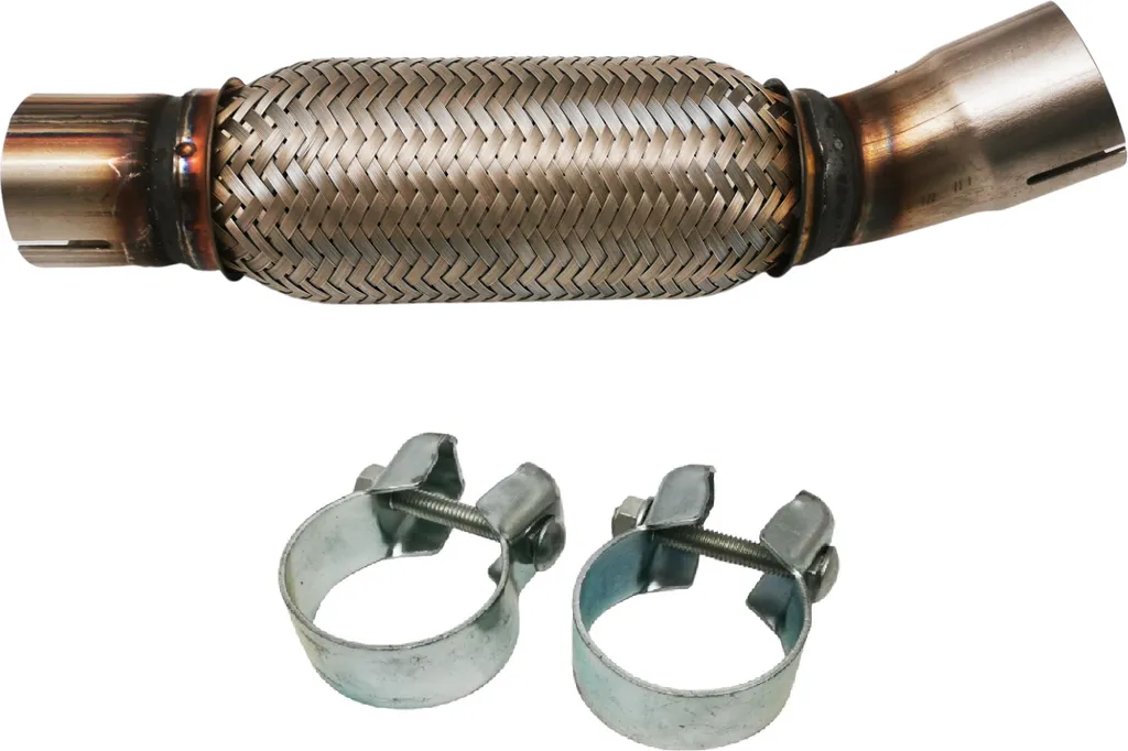 Tuyau Flexible 50,5x200mm - Pièce Souple Échappement 100mm en Inox