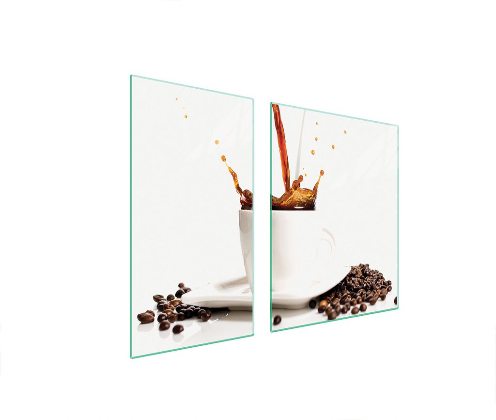 Glasschutzplatte Für Herd 90X52 Kaffee