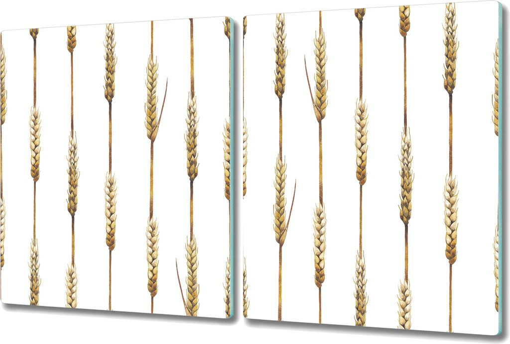 Glas Schneidebrett Herdabdeckplatten Schneideplatten - 2x 40x52 cm - Blätter Drucken