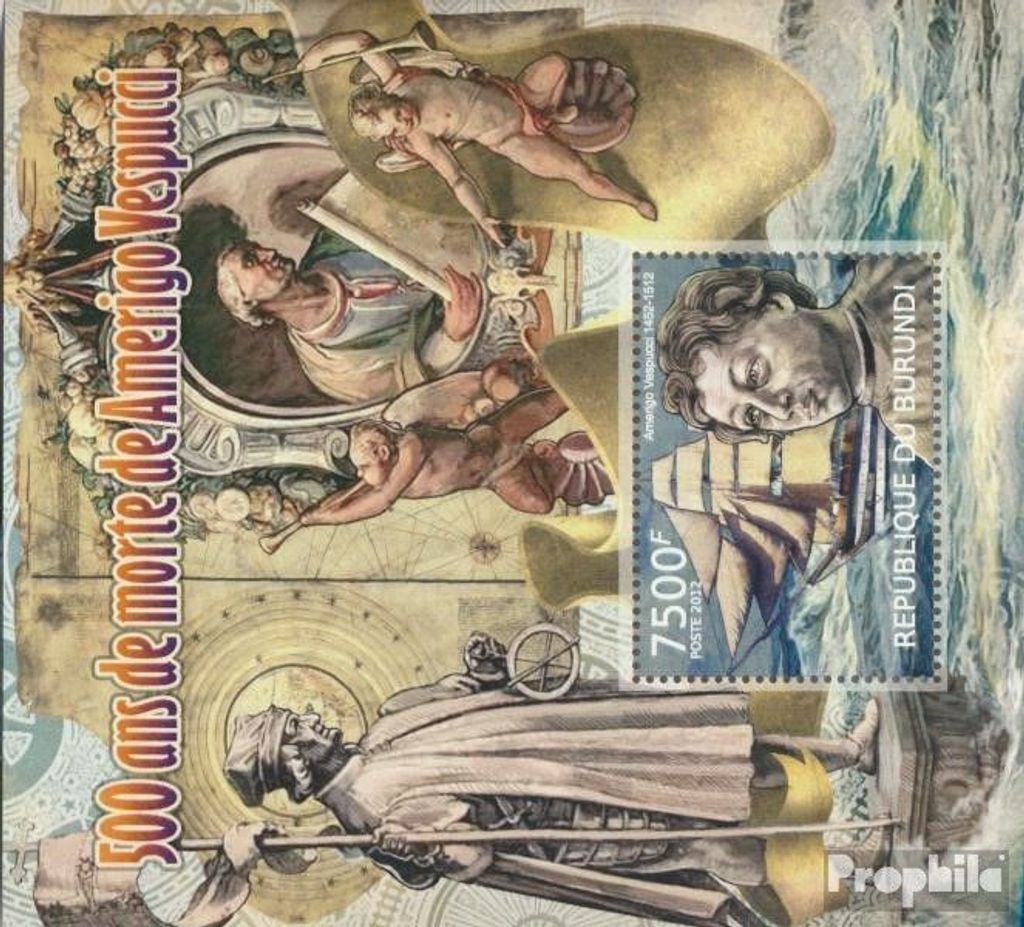 Briefmarken Burundi 2012 Mi Block 212 (kompl. Ausgabe) postfrisch Amerigo Vespucci & Segelschiffe