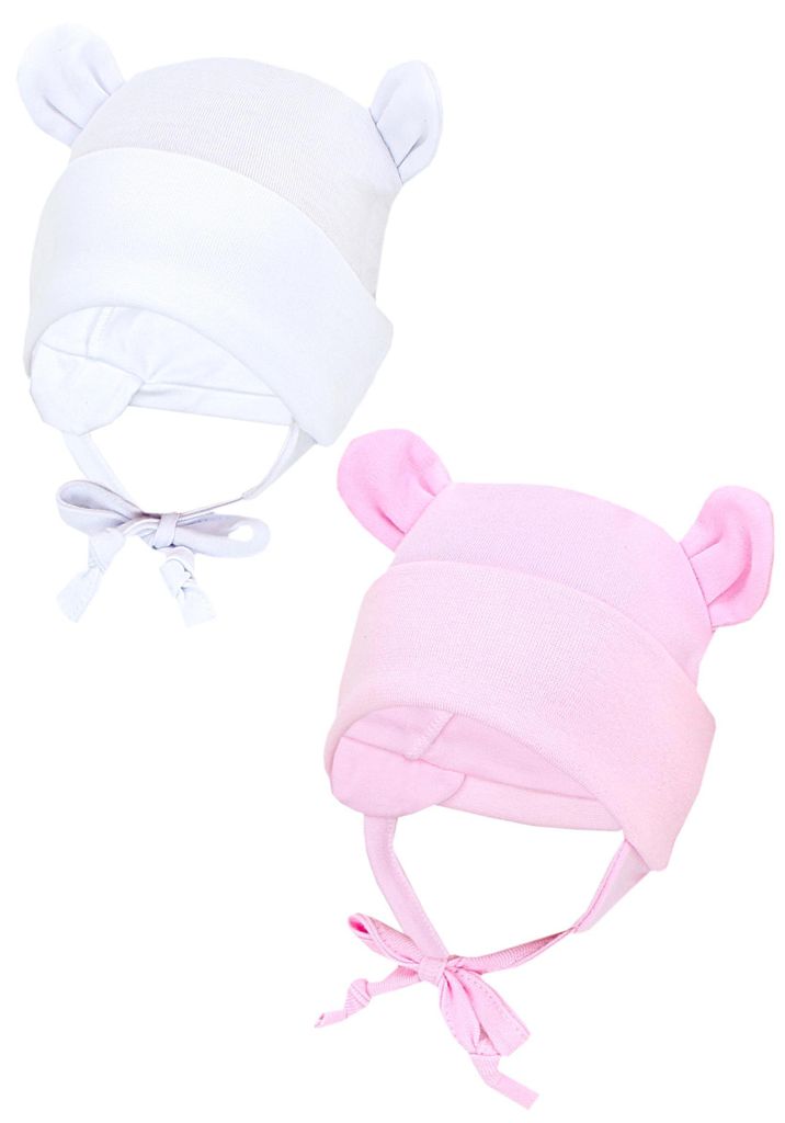 TupTam Baby Erstlingsmütze mit Ohrenklappen 2er Pack, Produktbild 
