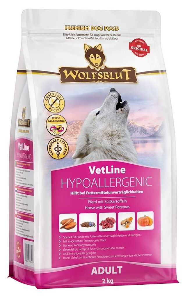 WOLFSBLUT VetLine Hypoallergeen Hondenvoer voor paarden met Productafbeelding 
