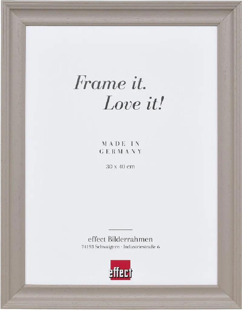 Cornice in Legno 30x45 Marrone Chiaro - Profilo 2420 con Vetro Artistico