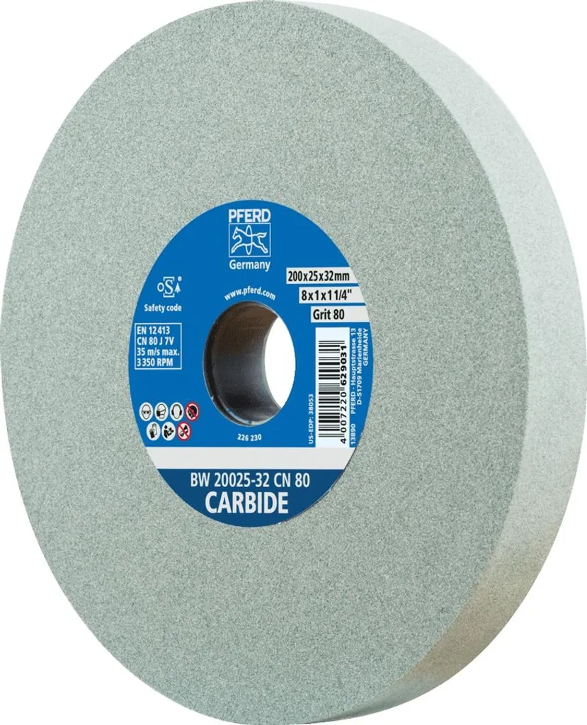 Soluzione Affilatura PFERD SiC120 200x25mm - Ottimizzazione Carburo