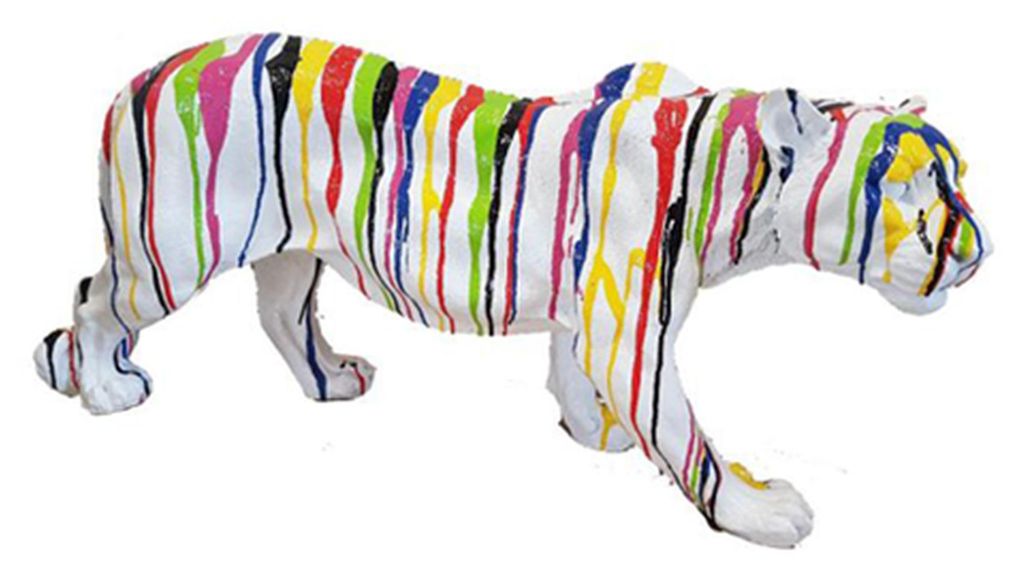 Abstrakt Tiger Figur Statue Skulptur Deko Garten Design Statuen Dekoration Zoo