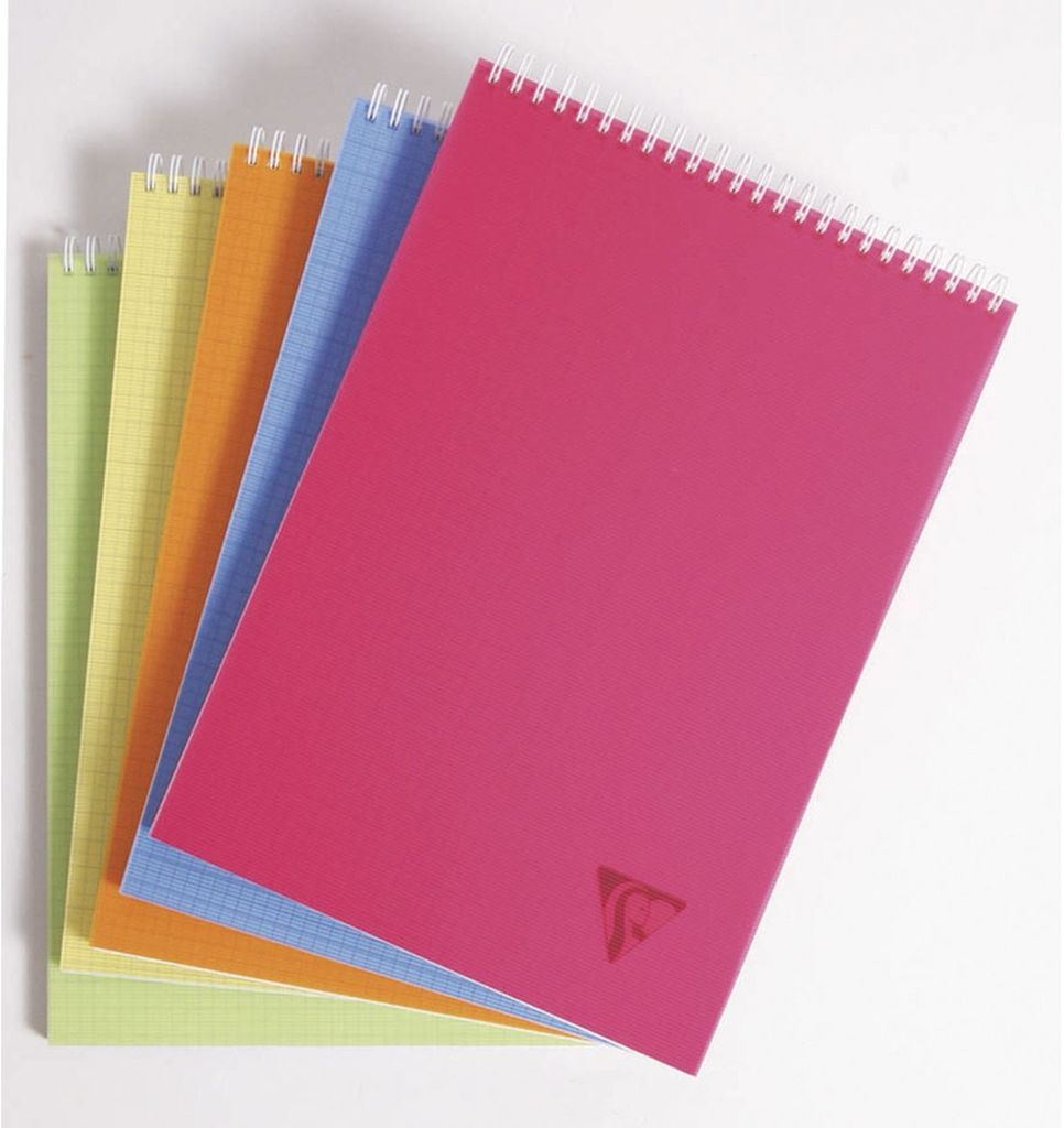 Clairefontaine Spiralbuch Linicolor A6 kar 80Bl sort Produktbild 