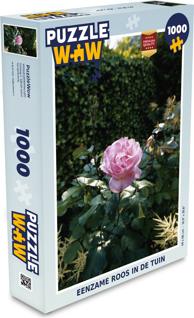 MuchoWow Puzzle 1000 Teile Rose - Rosa - Garten - Spielzeug - Alt und Jung - Spiele - Puzzeln